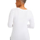 Women's Pocketless Melissa Long Sleeve Underscrub Tee - 5047 - White