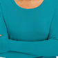 Women's Pocketless Mackenzie Crew Neck Underscrub Tee - 5051 - Teal