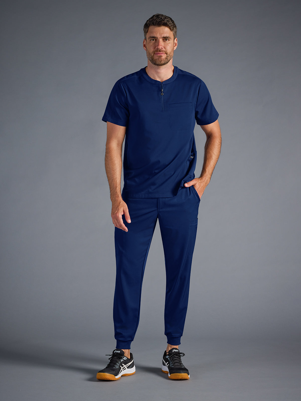 Men's Victor Quarter-Zip Scrub Top