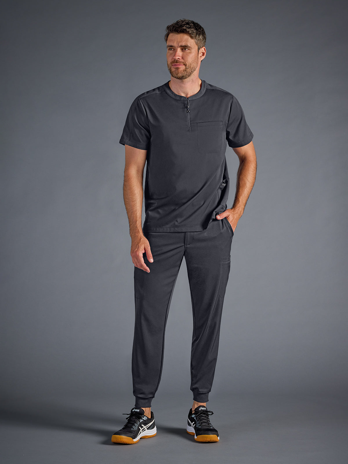 Men's Victor Quarter-Zip Scrub Top