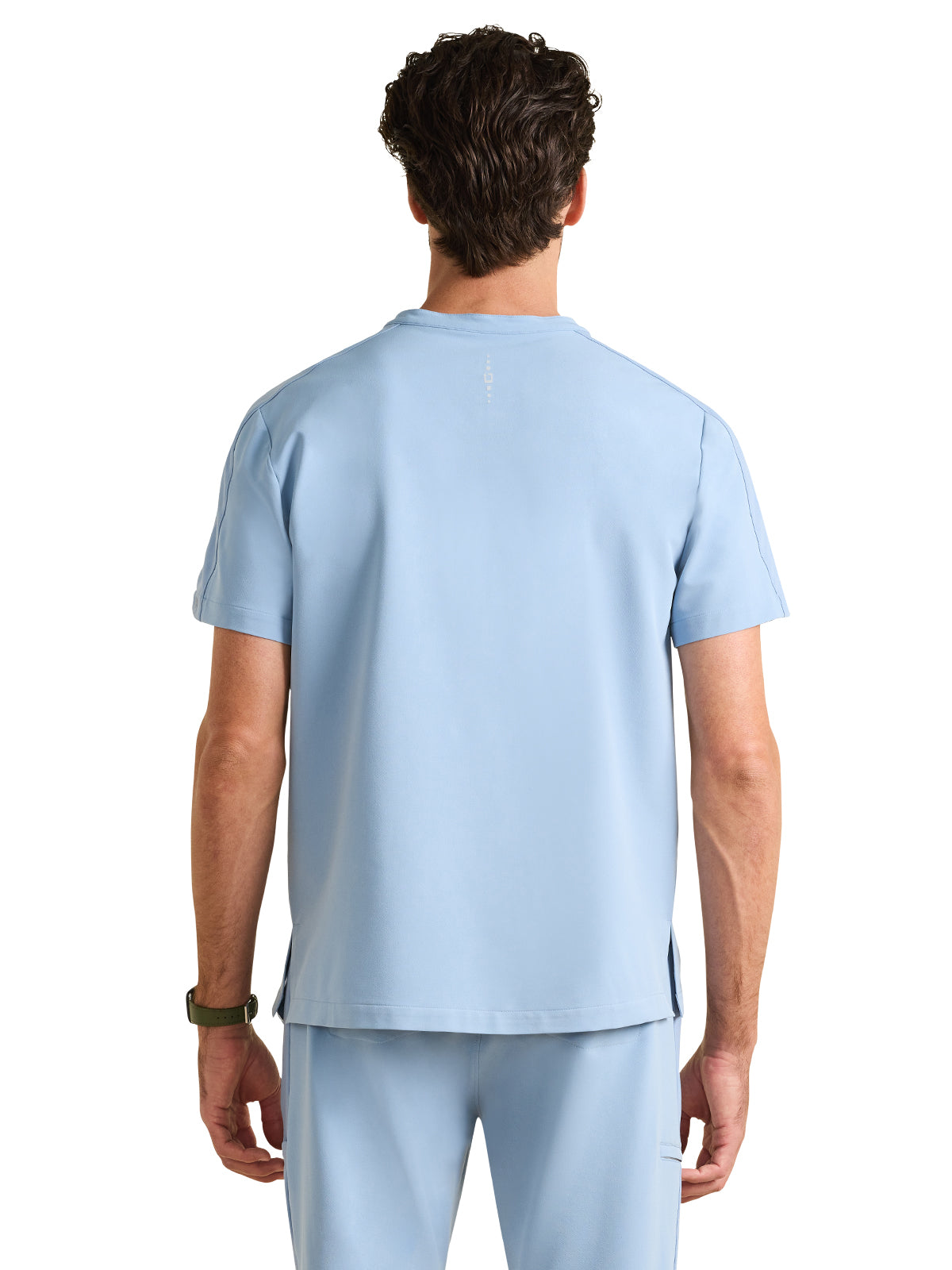 Men's 1-Pocket Mandarin Collar Scrub Top