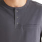 Men's 1-Pocket Mandarin Collar Scrub Top