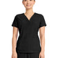 Women's 3-Pocket Y-Neck Top - HH751 - Black