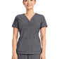 Women's 3-Pocket Y-Neck Top - HH751 - Pewter