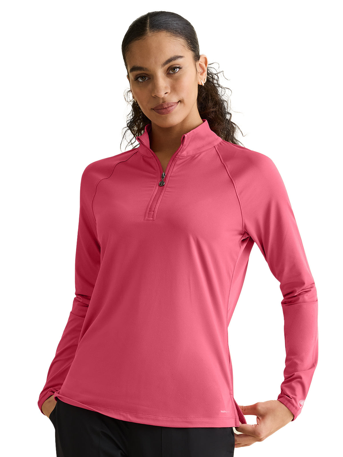 Women's Pocketless Quarter Zip Shirt