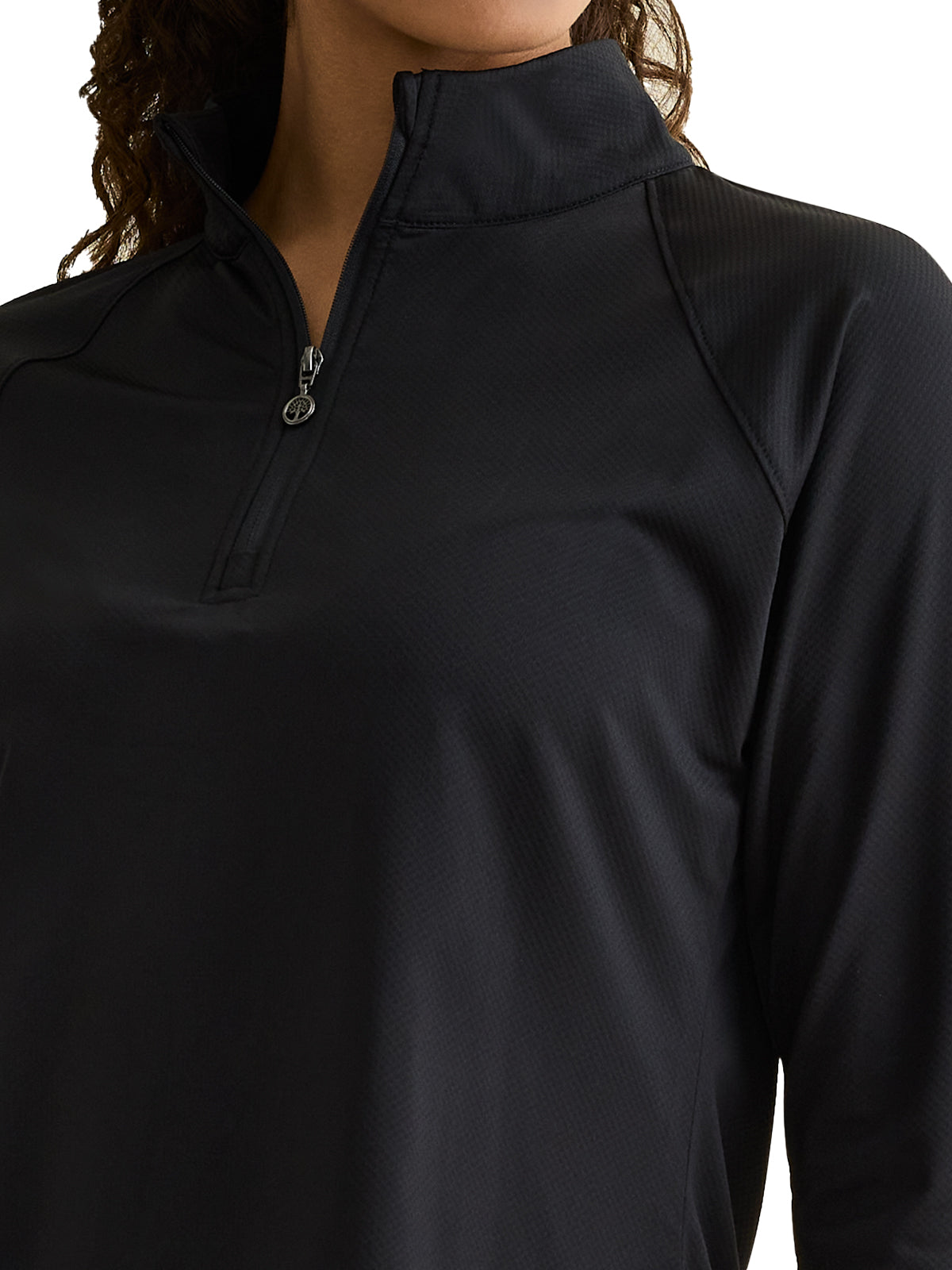 Women's Pocketless Quarter Zip Shirt