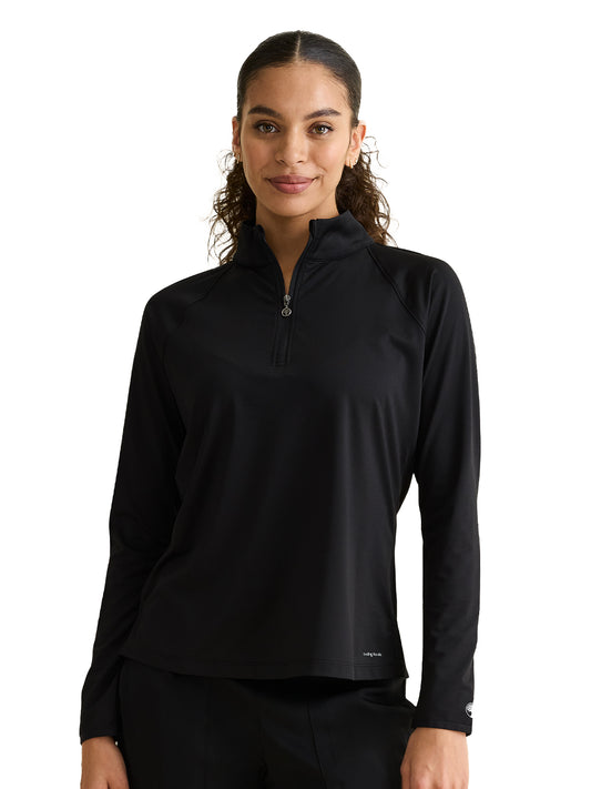 Women's Pocketless Quarter Zip Shirt