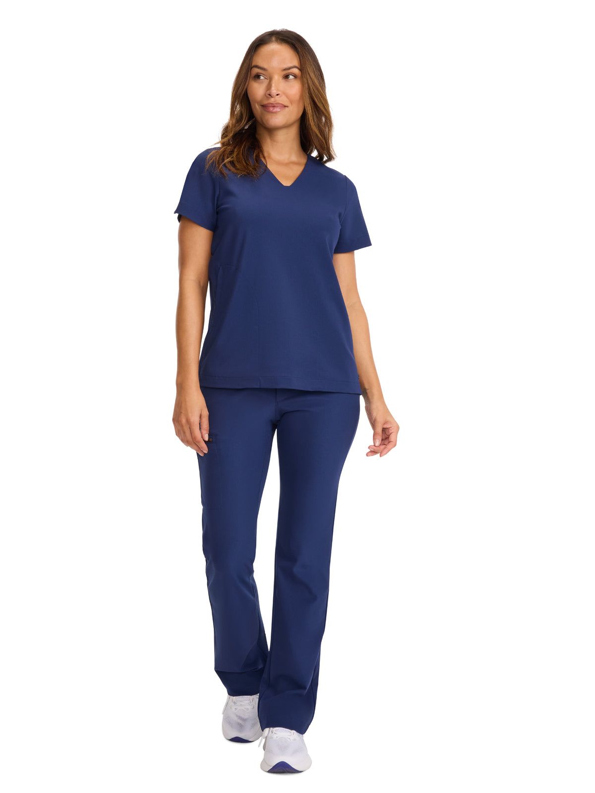 Women's 2-Pocket Tunic V-Neck Top