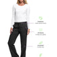 Women's 2-Pocket Taylor Flat Front Pant - 9095 - Black