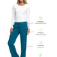 Women's 2-Pocket Taylor Flat Front Pant - 9095 - Caribbean