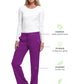 Women's 2-Pocket Taylor Flat Front Pant - 9095 - Eggplant