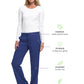 Women's 2-Pocket Taylor Flat Front Pant - 9095 - Navy