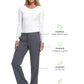 Women's 2-Pocket Taylor Flat Front Pant - 9095 - Pewter