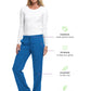 Women's 2-Pocket Taylor Flat Front Pant - 9095 - Royal