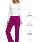 Women's 2-Pocket Taylor Flat Front Pant - 9095 - Wine