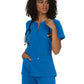 Women's 3-Pocket Zipper-Neck Back in Action Scrub Top