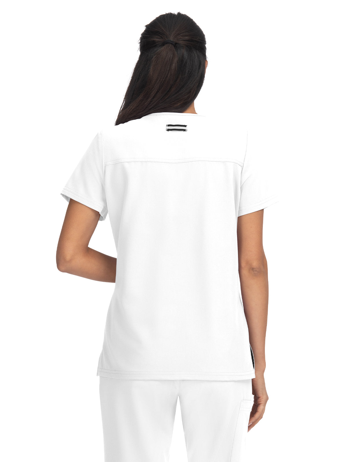 Women's 3-Pocket Wide V-Neck Stretch Hustle and Heart Top