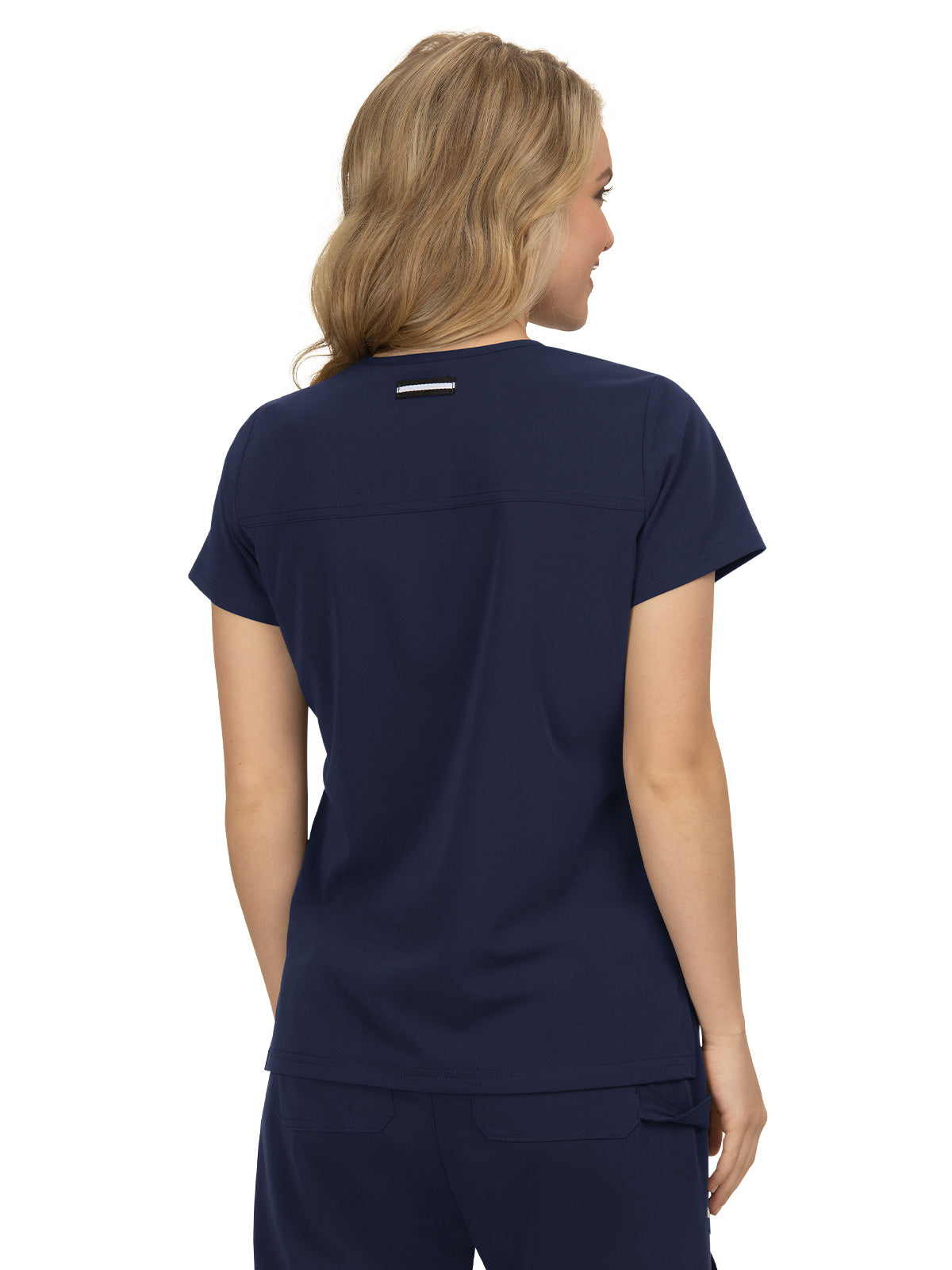 Women's 3-Pocket Wide V-Neck Stretch Hustle and Heart Top