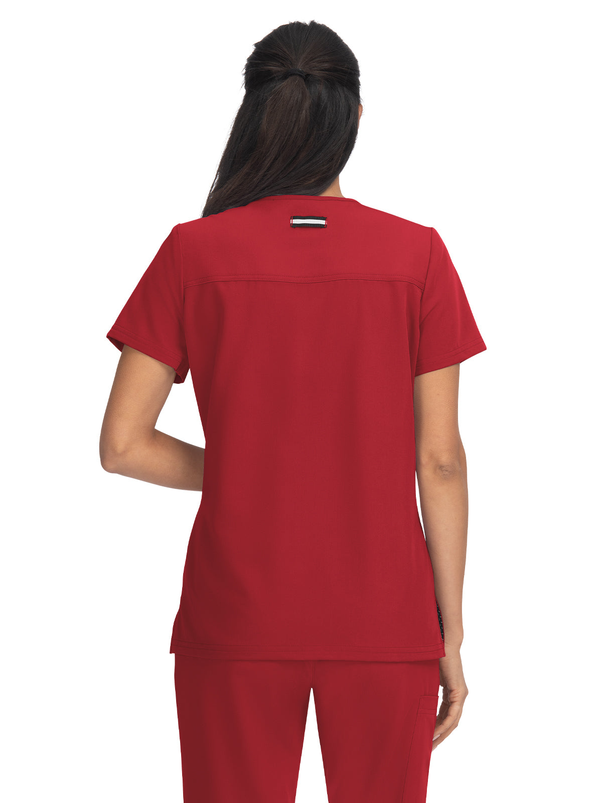 Women's 3-Pocket Wide V-Neck Stretch Hustle and Heart Top