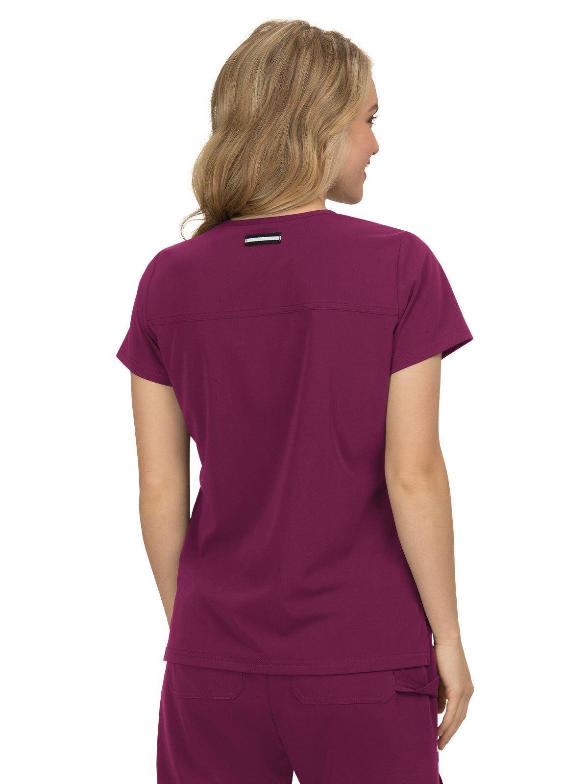 Women's 3-Pocket Wide V-Neck Stretch Hustle and Heart Top