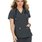 Women's 3-Pocket Wide V-Neck Stretch Hustle and Heart Top