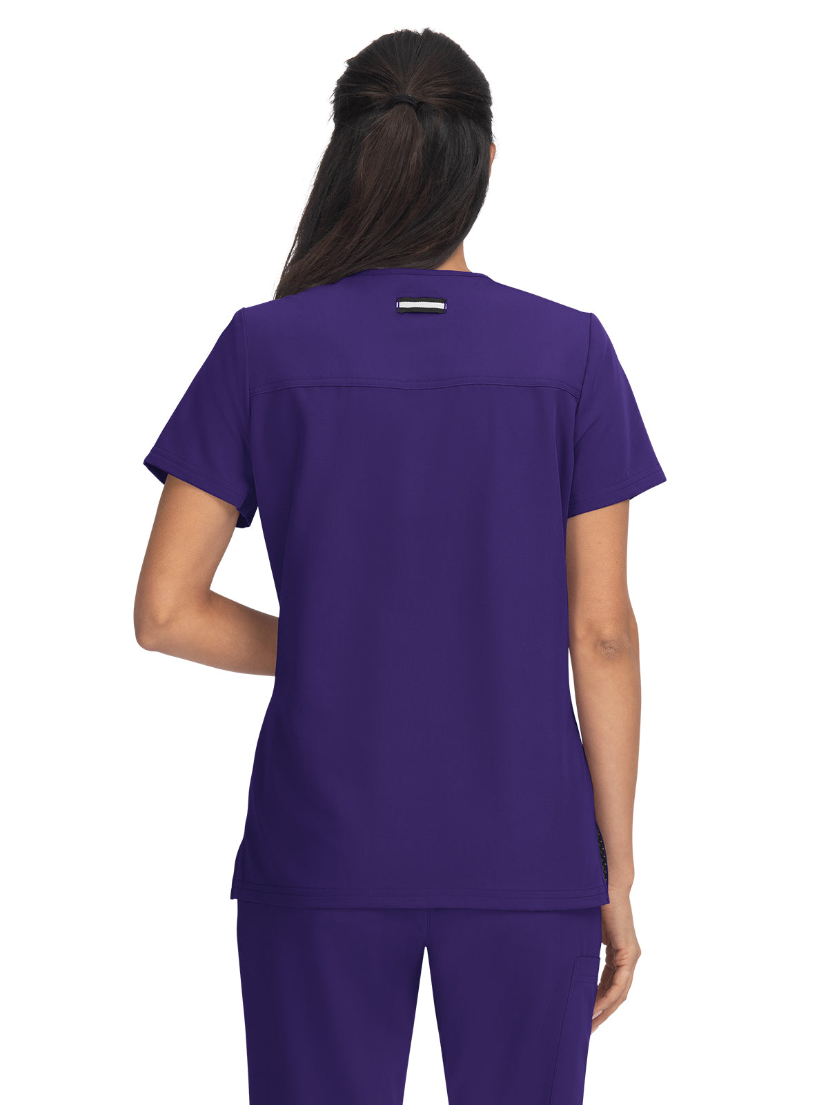 Women's 3-Pocket Wide V-Neck Stretch Hustle and Heart Scrub Top