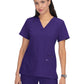 Women's 3-Pocket Wide V-Neck Stretch Hustle and Heart Top