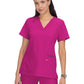 Women's 3-Pocket Wide V-Neck Stretch Hustle and Heart Top