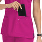 Women's 3-Pocket Wide V-Neck Stretch Hustle and Heart Scrub Top