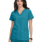 Women's 3-Pocket Wide V-Neck Stretch Hustle and Heart Scrub Top