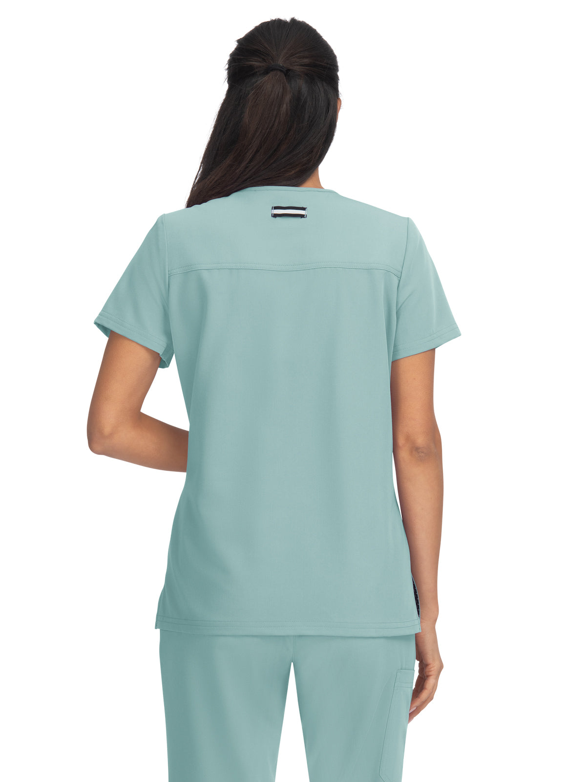 Women's 3-Pocket Wide V-Neck Stretch Hustle and Heart Top