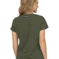 Women's 3-Pocket Wide V-Neck Stretch Hustle and Heart Top