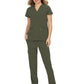 Women's 3-Pocket Wide V-Neck Stretch Hustle and Heart Scrub Top