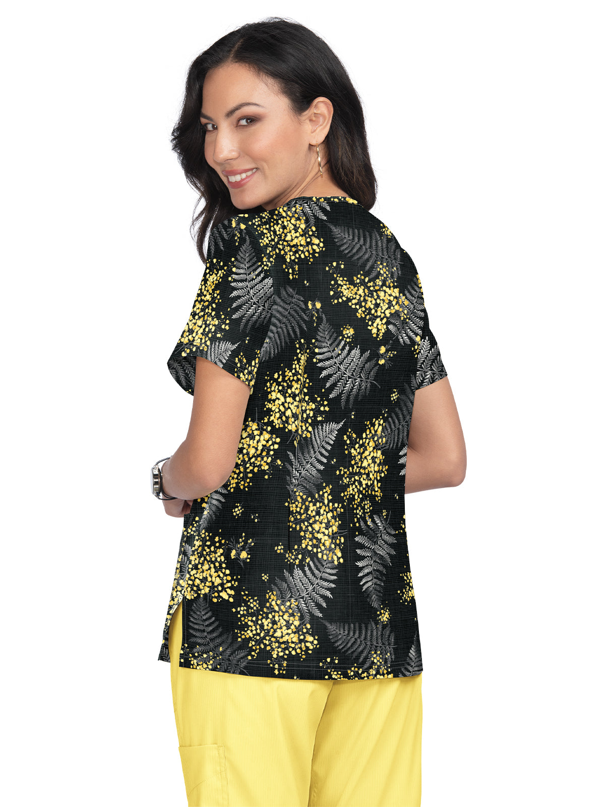 Women's 2-Pocket Keyhole Neckline Print Lola Scrub Top