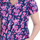 Women's 2-Pocket Breast Cancer Early Energy Scrub Top