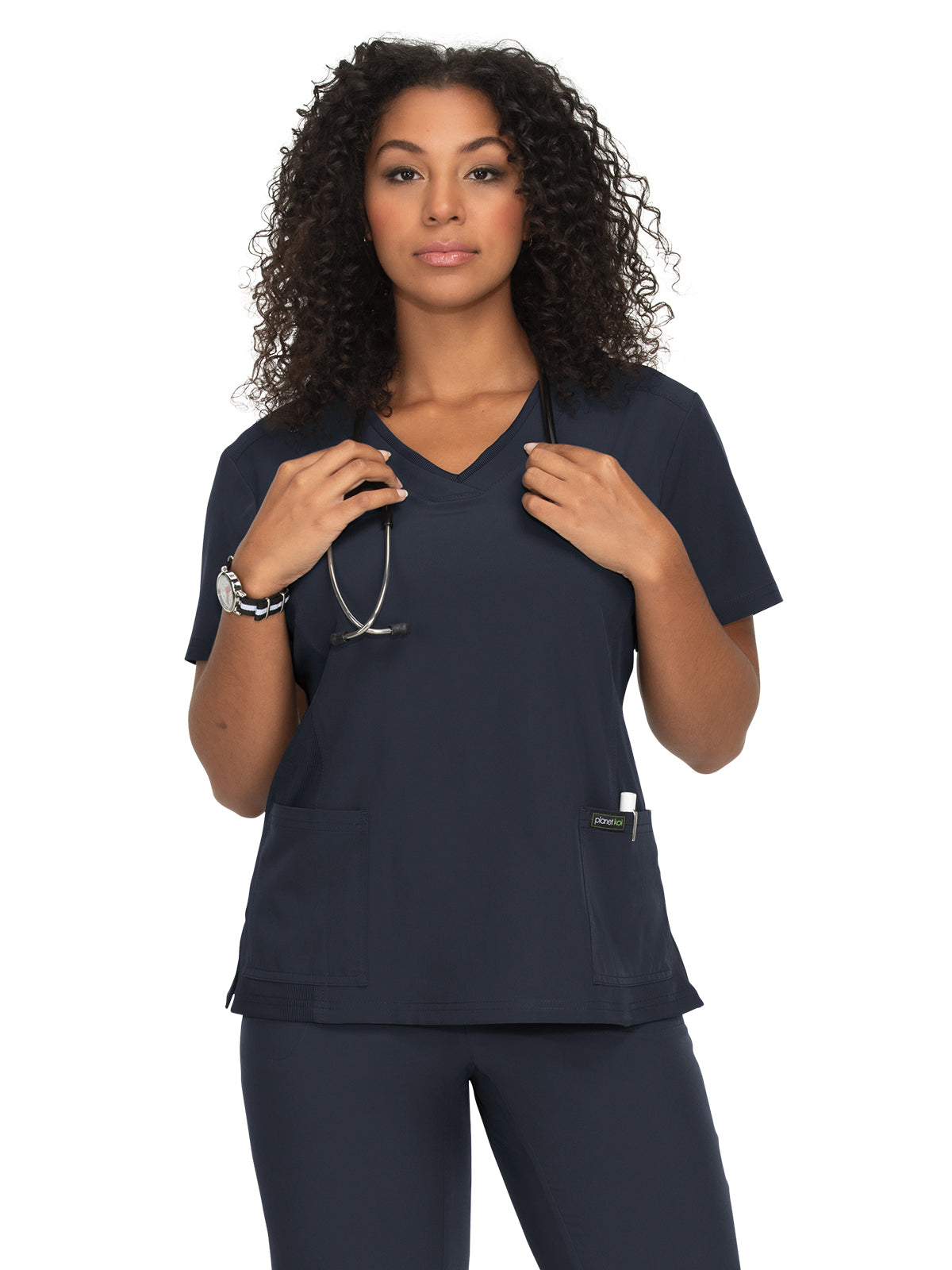 Women's 2-Pocket Eco-Friendly Longevity Scrub Top