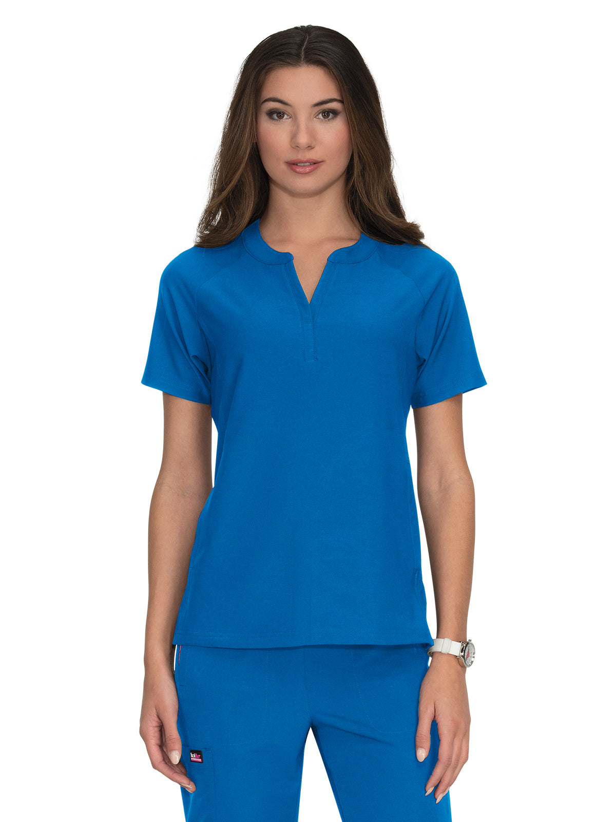 Women's 4-Pocket Split-Neck Action Scrub Top