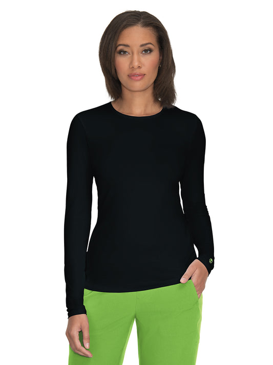 Women's Eco-Friendly Long-Sleeve Wellbeing Underscrub Tee