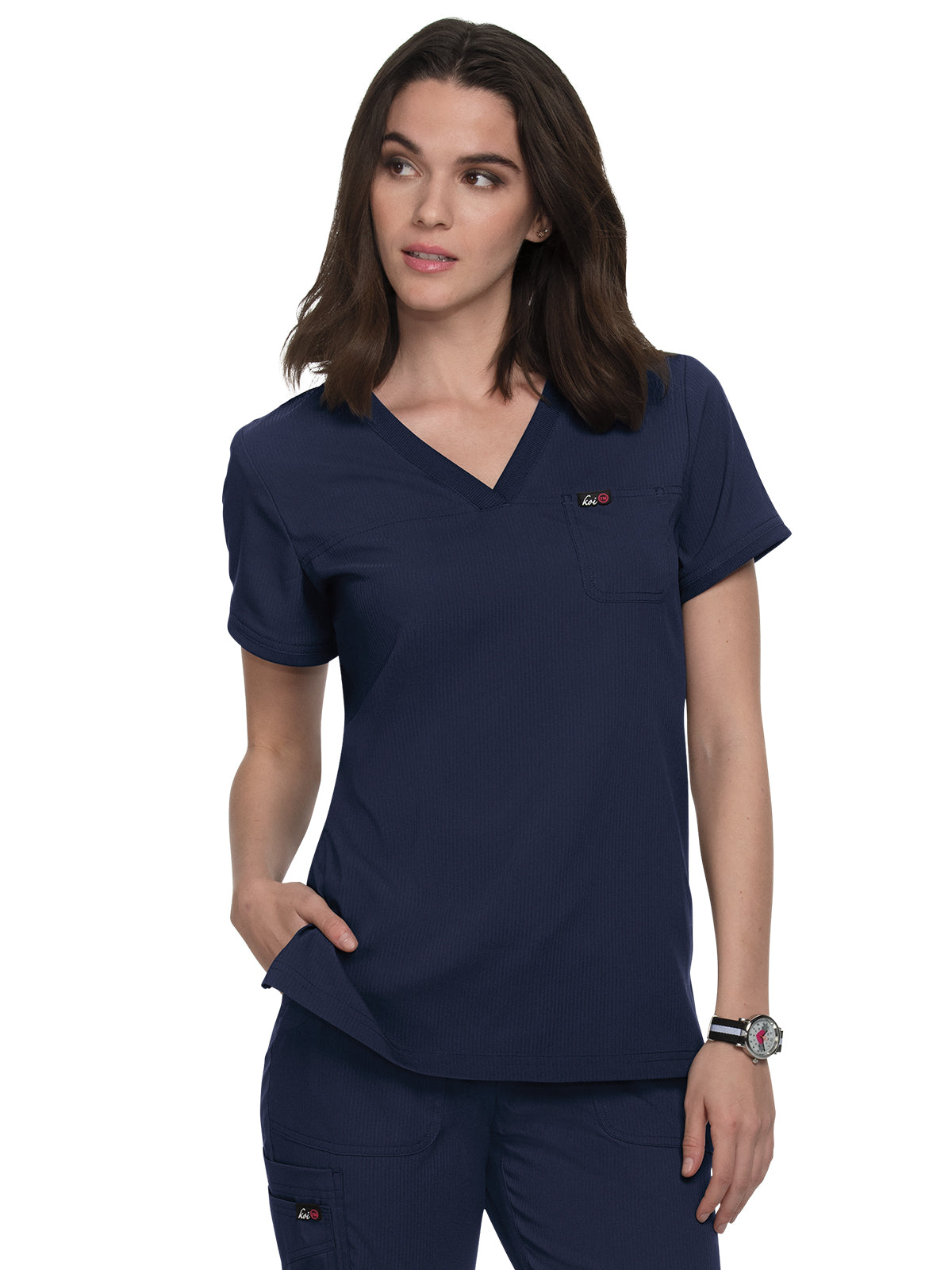 Women's 1-Pocket Stretch Tuck-In Vivacious Scrub Top