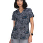 Women's 2-Pocket V-Neck Print Align Scrub Top