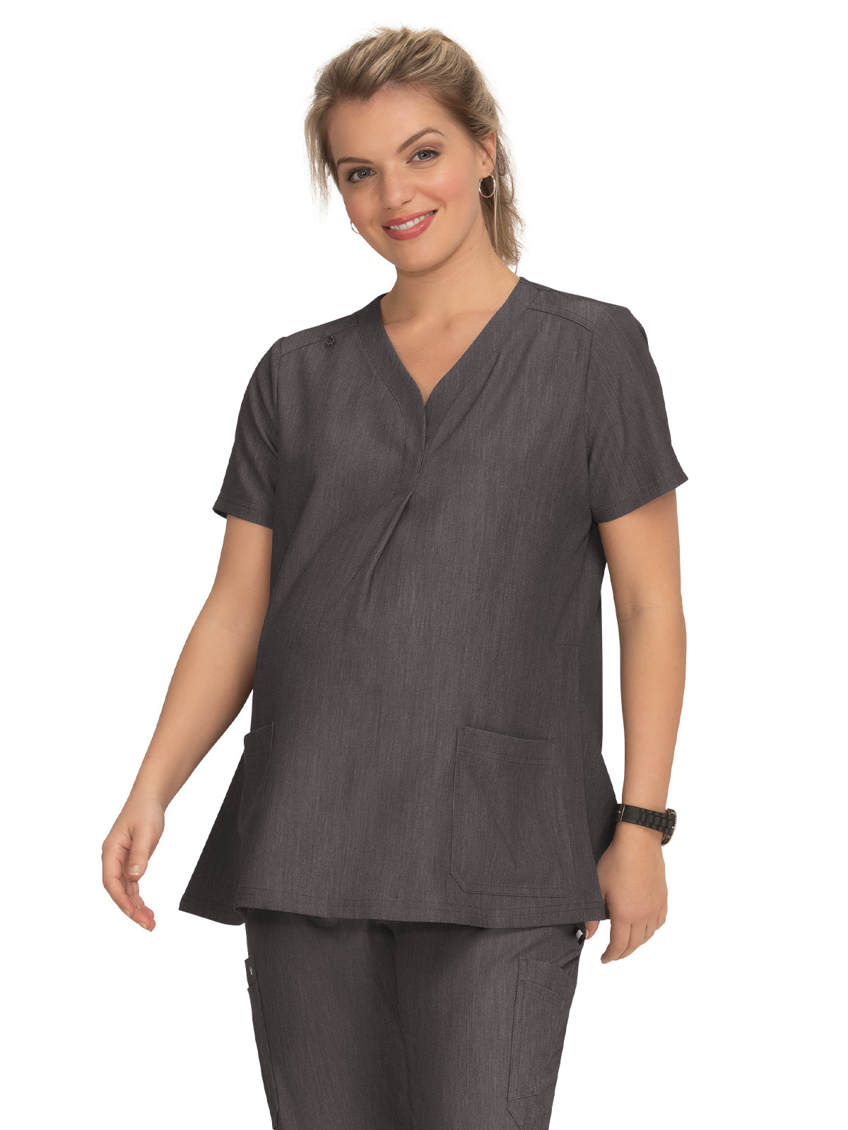 Women's 2-Pocket Maternity Onboard Scrub Top