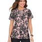 Women's 2-Pocket Split-Neck Print Naomi Scrub Top