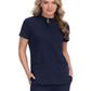 Women's 4-Pocket Zipper-Neck Mandarin Collar Driven Scrub Top