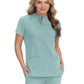 Women's 4-Pocket Zipper-Neck Mandarin Collar Driven Scrub Top