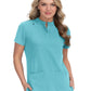 Women's 4-Pocket Zipper-Neck Mandarin Collar Driven Scrub Top