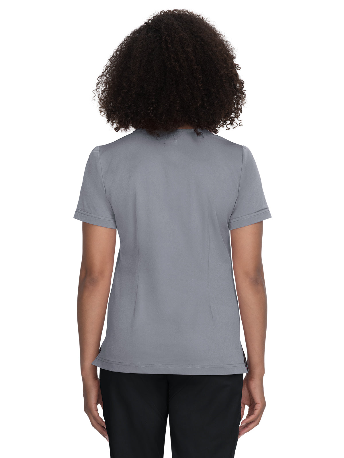 Women's 3-Pocket Zipper-Neck Performance Scrub Top