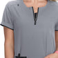 Women's 3-Pocket Zipper-Neck Performance Scrub Top