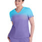 Women's 2-Pocket V-Neck Ombre Print Reclaim Top