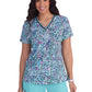 Women's 1-Pocket V-Neck Print Coming on Strong Scrub Top