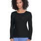 Women's Heart Pointelle Long-Sleeve Rohan Underscrub Tee - 1110 - Heart Pointelle Black